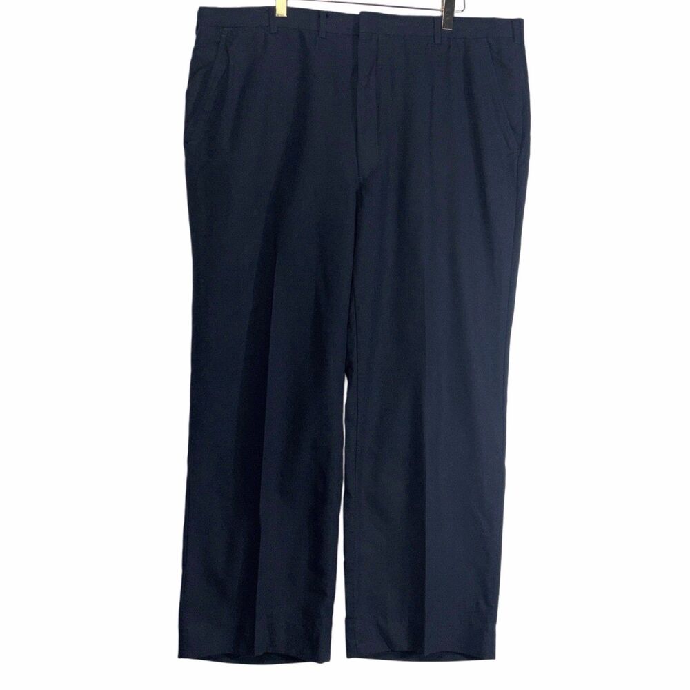 Christian Dior Monsieur Pants 40x28 Navy Wool Pants Flat Front Trousers Vintage